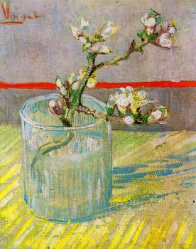 Vincent Van Gogh : Blossoming Almond Branch in a Glass II